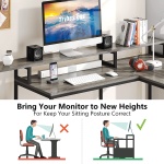 L-Shaped Desk, 70.5? Corner Computer Desk with Shelves & Monitor Stand - Image 7