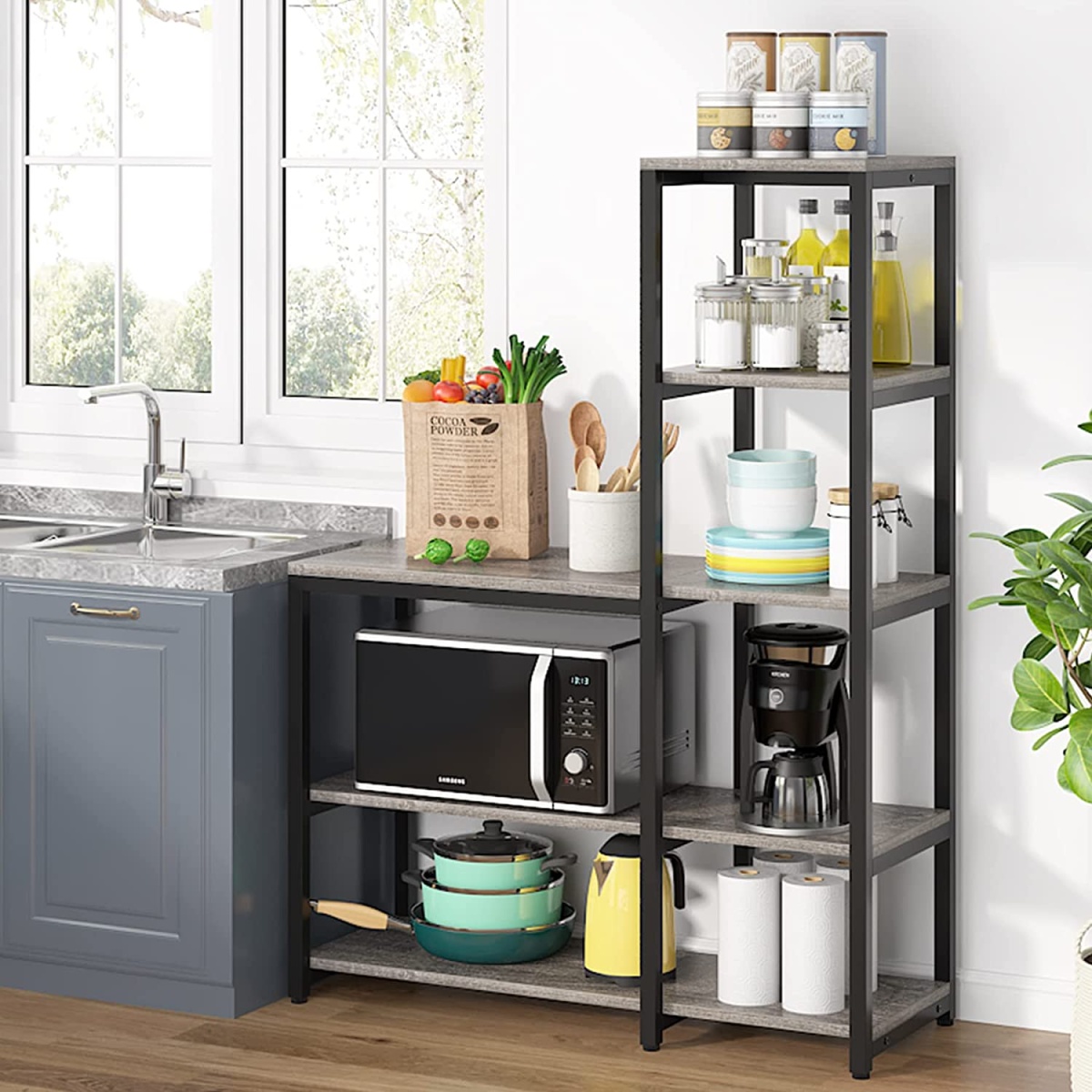 Kitchen Baker?s Rack, 5-Tier Microwave Oven Stand Shelf - Image 11