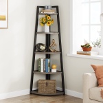 Corner Shelf, 70? Tall Corner Ladder Shelf Small Bookshelf - Image 17