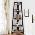 Corner Shelf, 70? Tall Corner Ladder Shelf Small Bookshelf - Image 16