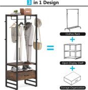 Coat Rack, 70.9? Hall Tree with Big Drawer Freestanding Closet Organizer - Image 7
