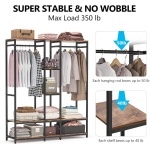 Freestanding Closet Organizer, Double Rod Clothes Rack - Image 7