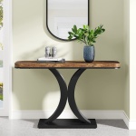 Console Table, 40? Industrial Entryway Foyer Table - Image 2