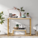 Console Table, 2-Tier Modern Hallway Table Sofa Side Table - Image 7