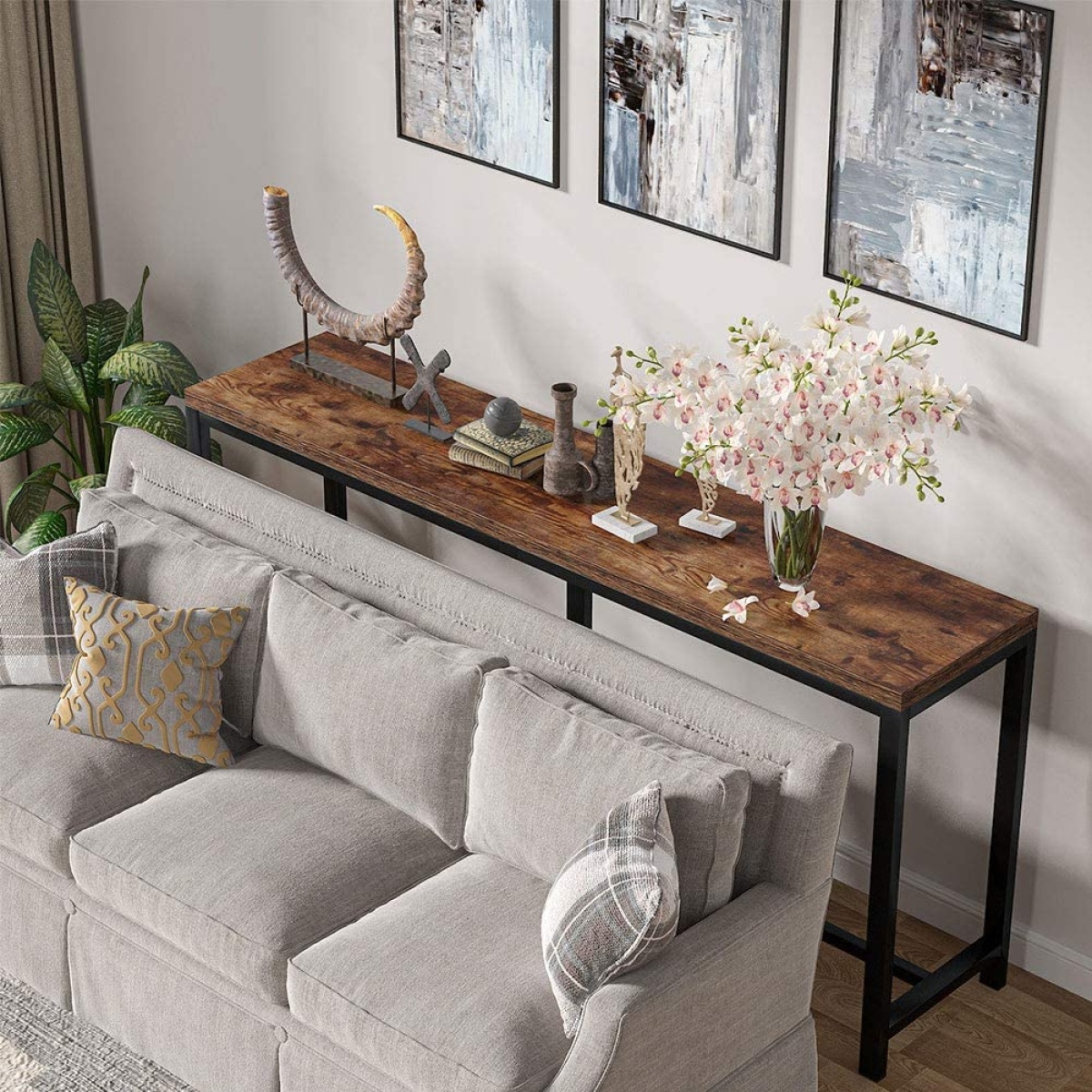 Console Table, 70.9 inch Narrow Long Entryway Table Sofa Table - Image 10