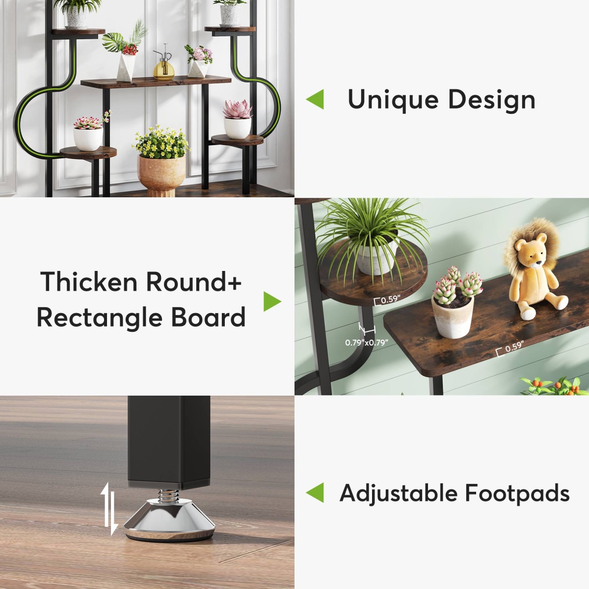 Plant Stand, 8-tier Potted Ladder Holder Flower Rack Shelves - Image 7
