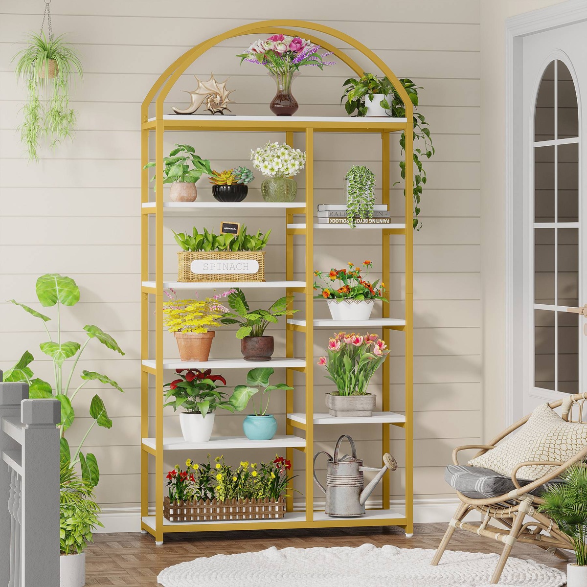 Bookshelf, 9-Tier Modern bookcase with Open Shelves - Image 6