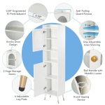 Storage Cabinet, 67?? Bathroom Cabinet with 2 Doors and 6 Shelves - Image 8