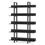 5-Tier Bookshelf, Industrial 5-Shelf Etagere Bookcase - Image 11