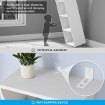 Bookshelf, 70.9? Narrow Bookcase 5 Cube Storage Organizer - Image 7