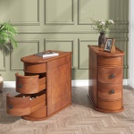 End Table, Sofa Bedside Narrow Accent Tables with 2 Drawers - Image 8
