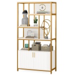 Bookshelf, 70.86? Etagere Bookcase with Storage Cabinet & Open Shelves