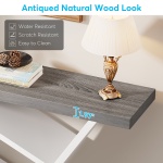 Console Table, 42? Farmhouse Entryway Table with Geometric Wood Base - Image 5