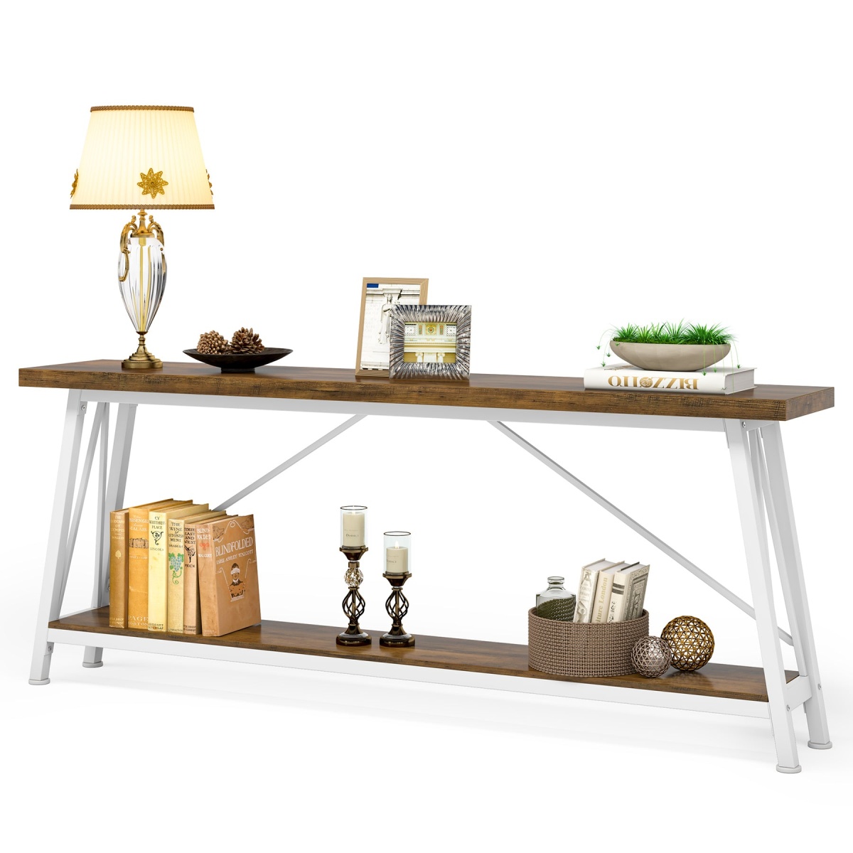 Console Table, 70.9 Inches Extra Long Sofa Table Behind Couch - Image 10