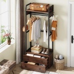 Freestanding Closet Organizer, Coat Rack with Drawers and Shelves - Image 5