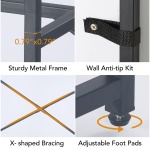 Freestanding Closet Organizer, Garment Rack with Shelves and Hanging Rods - Image 7