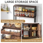 Kitchen Baker?s Rack, 6-Tier Microwave Stand with Cabinet & Drawers - Image 6