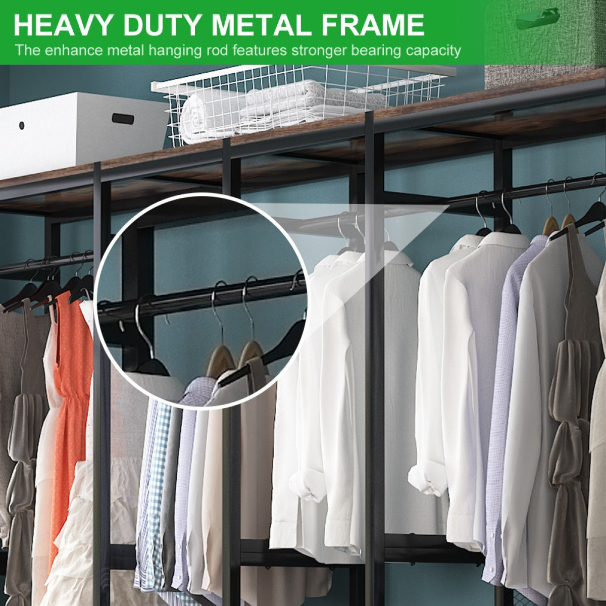 Freestanding Closet Organizer, Heavy Duty Clothes Closet - Image 7