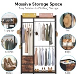 Freestanding Closet Organizer, 2 Fabric Drawers Garment Clothes Rack - Image 6