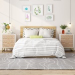 Nigntstand, Modern Bedside Table with 3 Drawers - Image 9