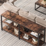 Console Table, 70.9 inch Long Sofa Table with Storage Shelves - Image 6
