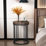 End Table, Modern Round Side Table, Small Nightstand - Image 5
