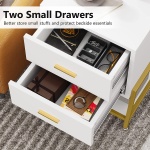 Nightstand, Modern Bedside End Table with 2 Drawers & Shelf - Image 6