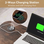 Height Adjustable Desk, Mobile Portable Desk with Wireless Charging Station - Image 5