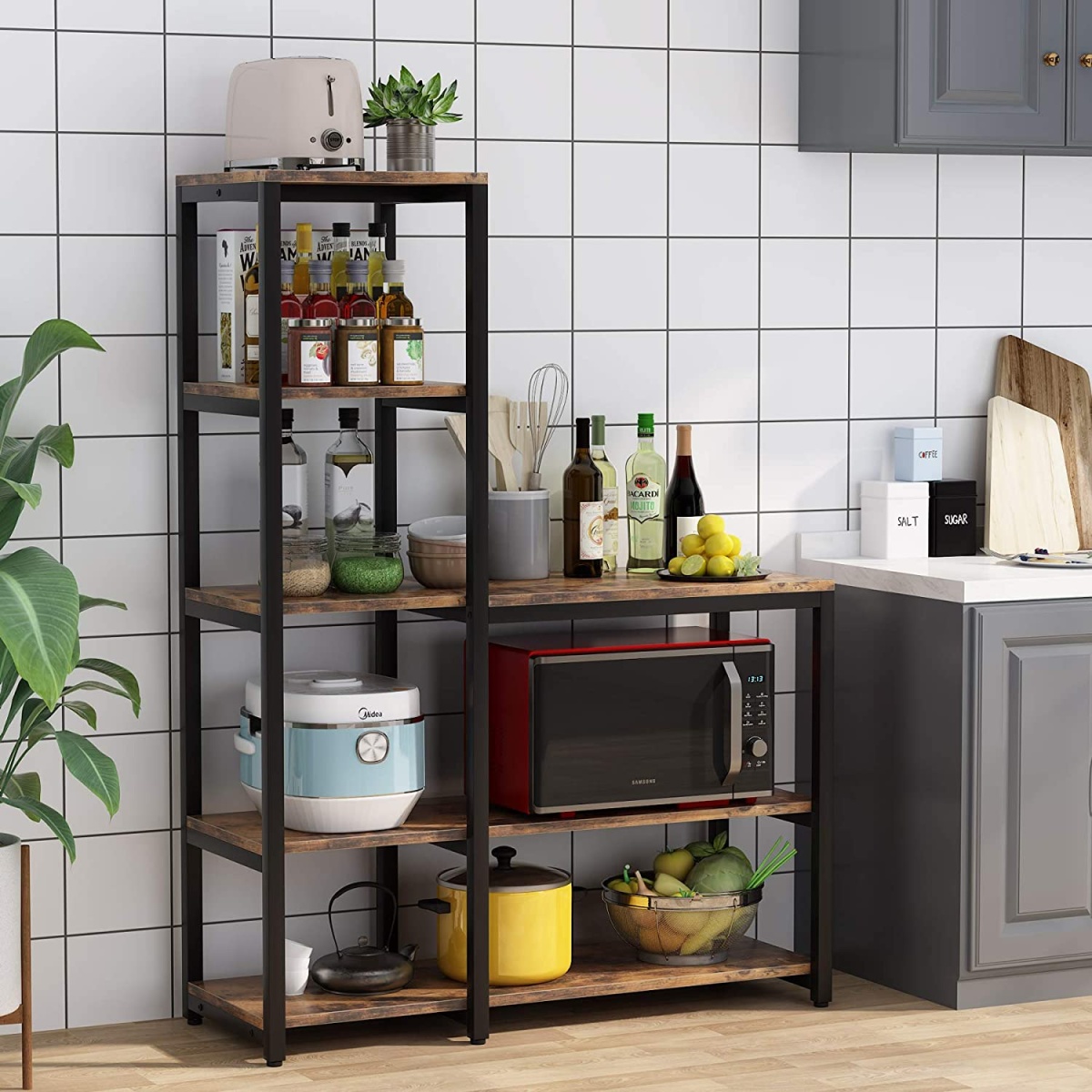 Kitchen Baker?s Rack, 5-Tier Microwave Oven Stand Shelf - Image 4