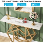 Console Table, Modern 47? Sofa Table with Gold Metal Base - Image 6