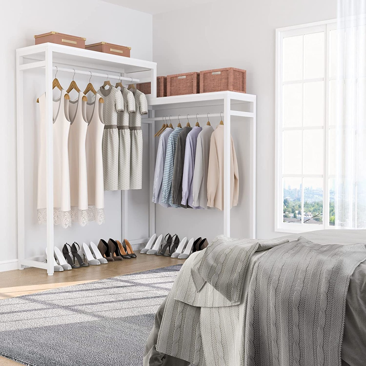 Free Standing Closet Organizer, Heavy Duty Wardrobe Closet - Image 8