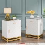 Nightstand, 26? Bedside Table with Drawer & Large Cabinet - Image 8