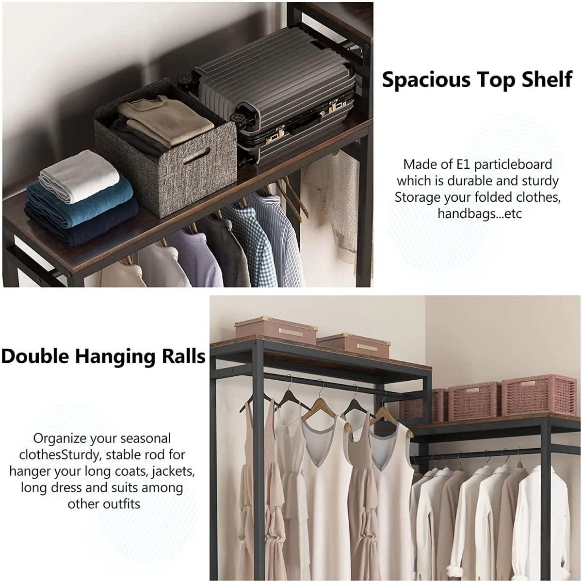 Free Standing Closet Organizer, Heavy Duty Wardrobe Closet - Image 10