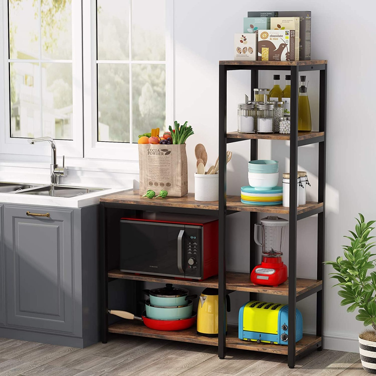 Kitchen Baker?s Rack, 5-Tier Microwave Oven Stand Shelf - Image 2