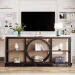 Console Table, 70.9? Narrow Sofa Table with 3 Tier Storage Shelves