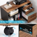 L-Shaped Desk, 70.8? Executive Desk with 35.4? File Cabinet - Image 7