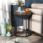 End Table, Modern Round Side Table, Small Nightstand - Image 4