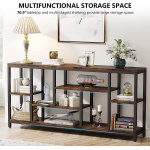 Console Table, 70.9? Entryway Sofa Table with Storage Shelves - Image 6
