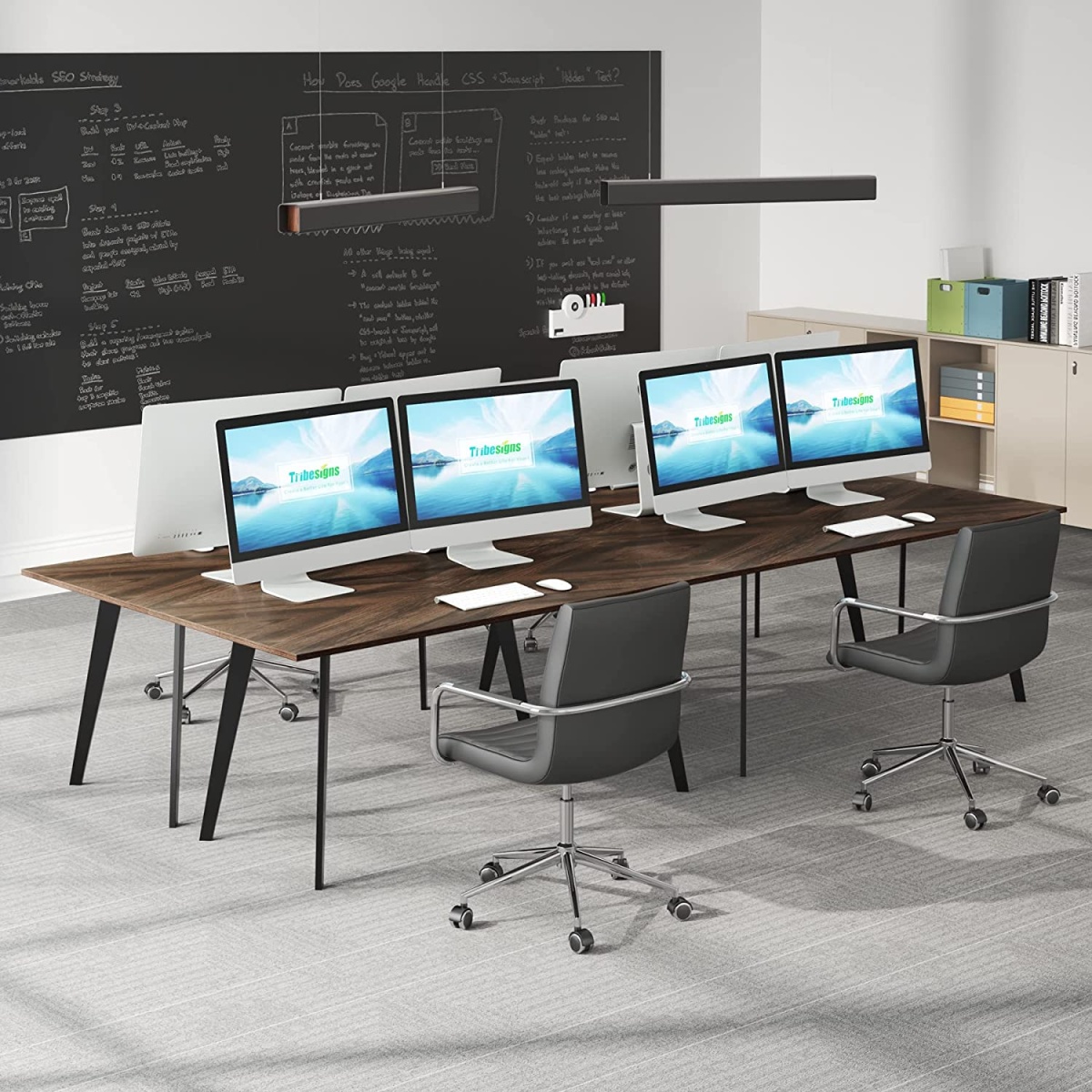 6FT Conference Table, 70.3 x 31 inch Meeting Table Computer Desk - Image 4