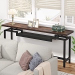 Console Table, 70? Sofa Table with 2 Tier Storage Shelves - Image 5