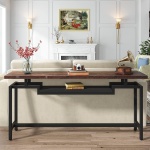 Console Table, 70? Sofa Table with 2 Tier Storage Shelves - Image 4