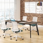 6FT Conference Table, 70.3 x 31 inch Meeting Table Computer Desk - Image 6