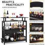 Bar Unit for Liquor, Home Entertainment Bar with Storage and Footrest - Image 7