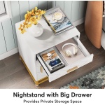 Nightstand, 26? Bedside Table with Drawer & Large Cabinet - Image 5
