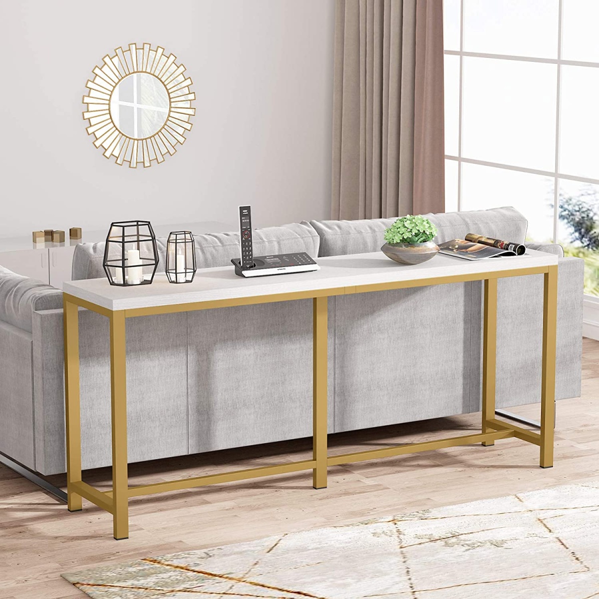 Console Table, Narrow Hallway Table, 70.9 inch Sofa Table - Image 9