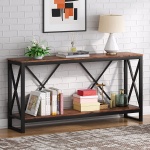 Console Table, 70.9? Entry Sofa Table with Open Storage Shelf - Image 4