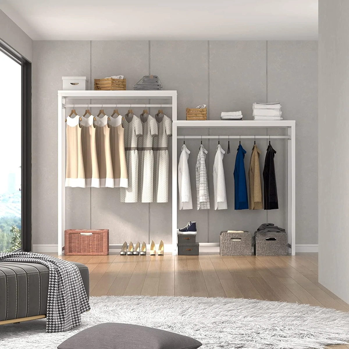 Free Standing Closet Organizer, Heavy Duty Wardrobe Closet - Image 11