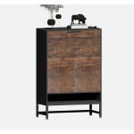 Shoe Cabinet, 5-Tier Entryway Shoe Organizer with Doors - Image 8