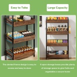Wood Fruit Vegetable Storage Rack Stand, 4-Tier Storage Organizer - Image 6