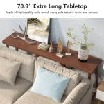 Console Table, 70.9 Inch Solid Wood Sofa Table Behind Couch - Image 7